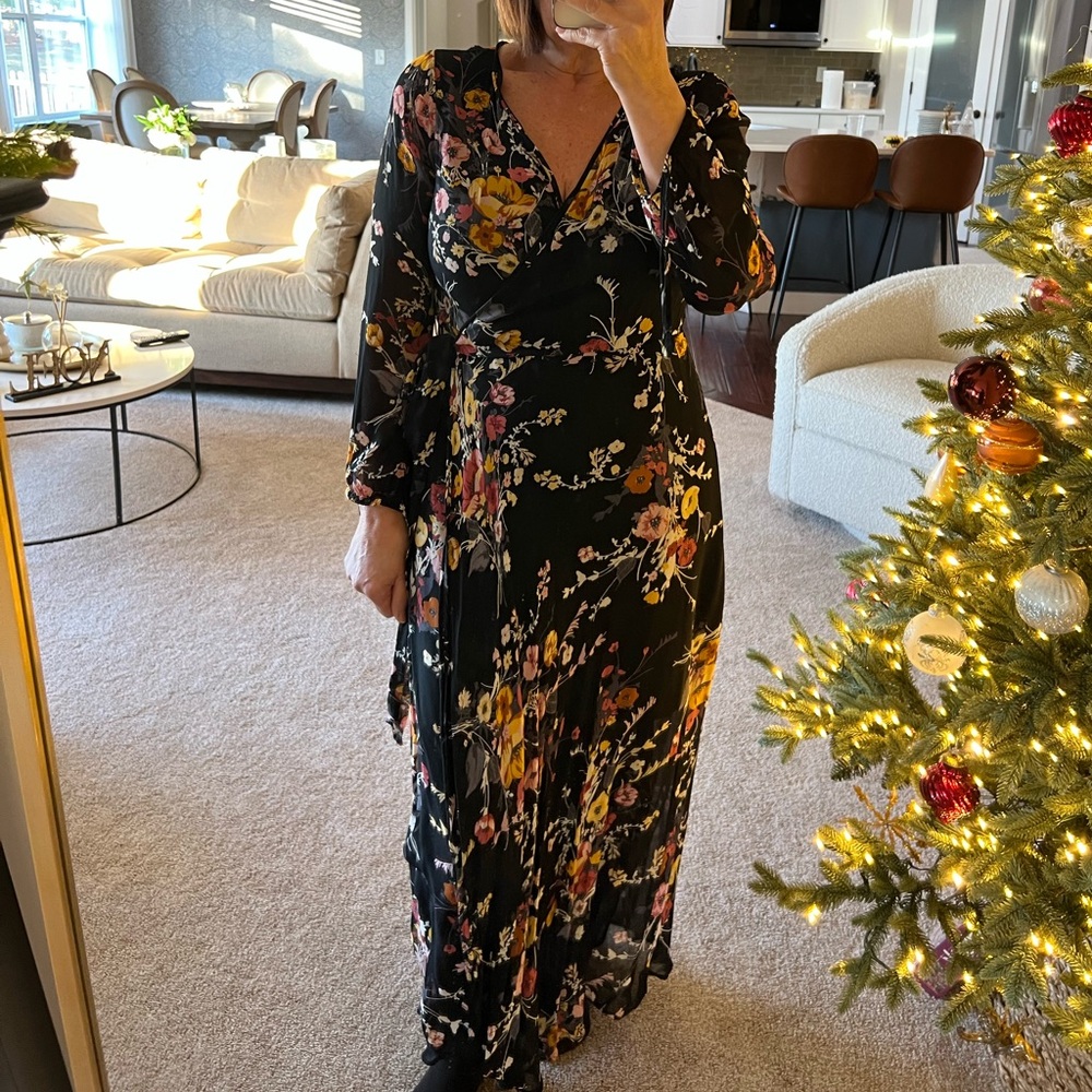 Band of Gypsies Black Floral Maxi Dress